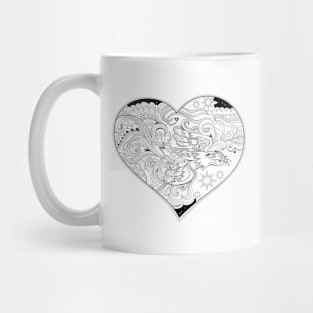 Fire-bird in the heart Mug